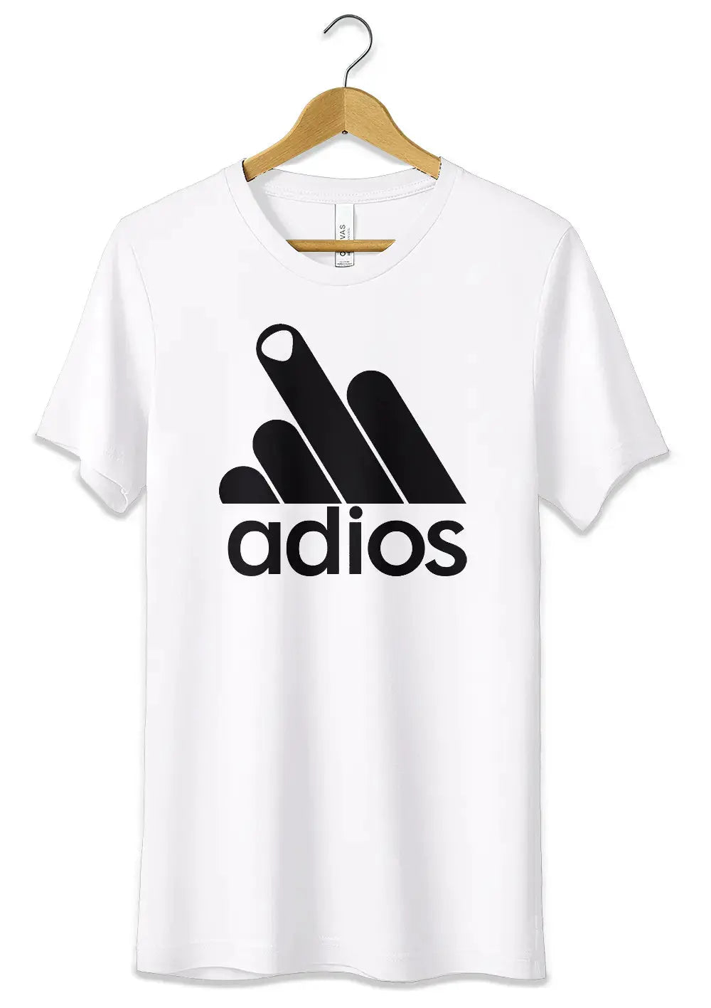 T-Shirt Maglietta Adios Parodia Divertente Adidas-0