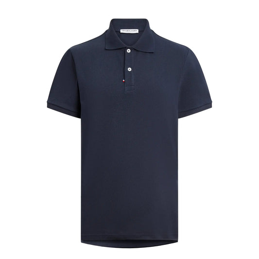 Navy Organic Cotton Polo – Made in France-0