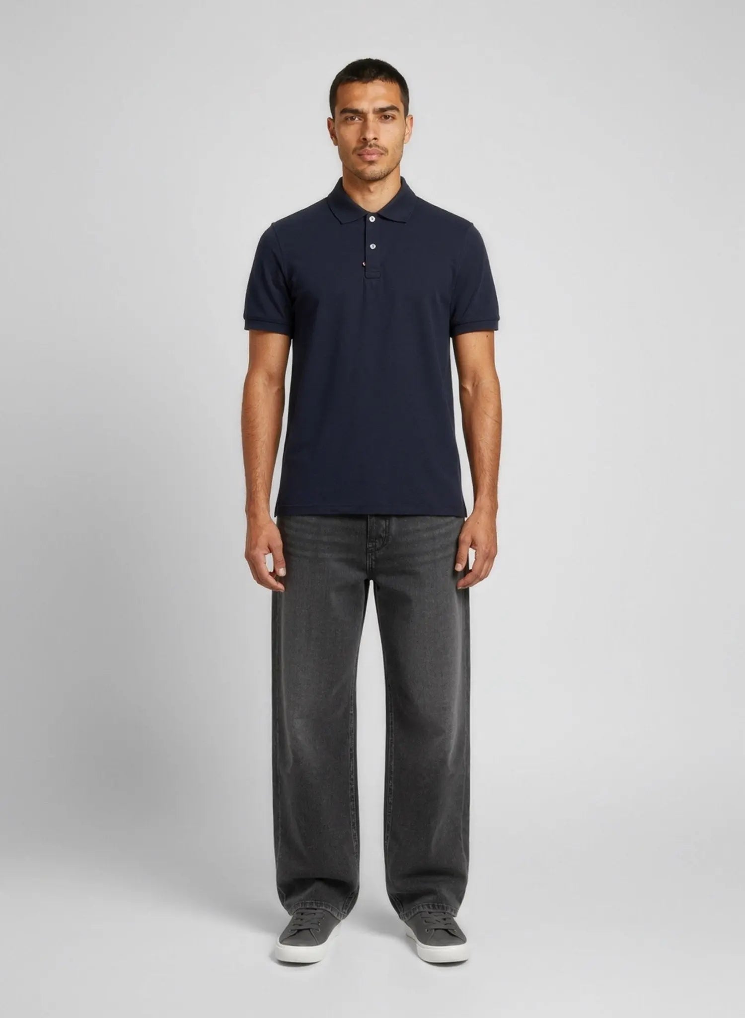 Navy Organic Cotton Polo – Made in France-4