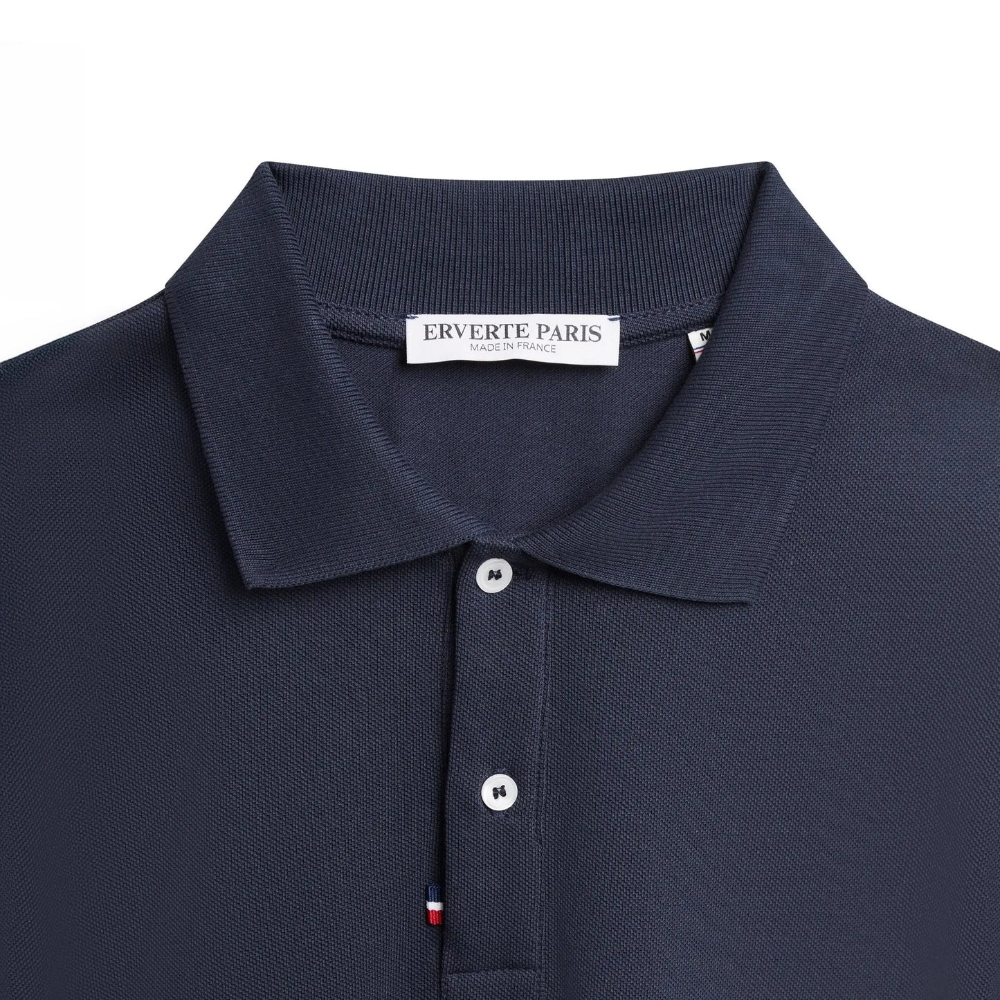 Navy Organic Cotton Polo – Made in France-3